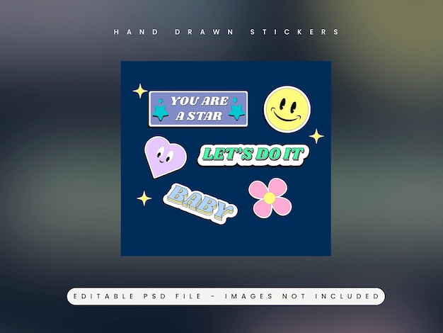 Håndtegnede stickers