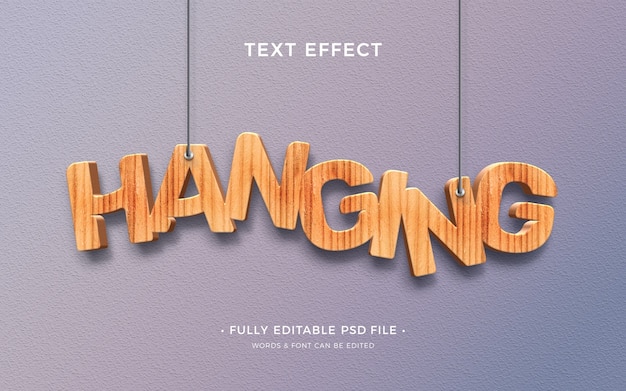 Hangend teksteffect