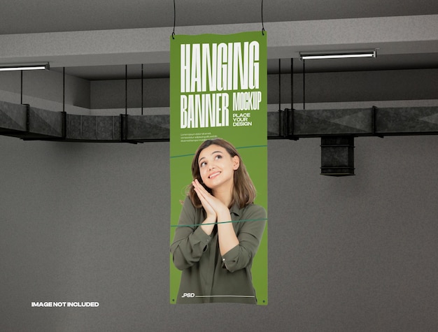 PSD hangende banner mockup