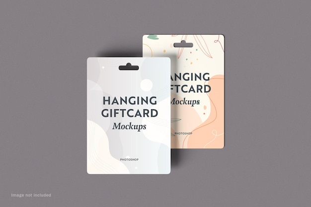 Hangende cadeaubon mockup