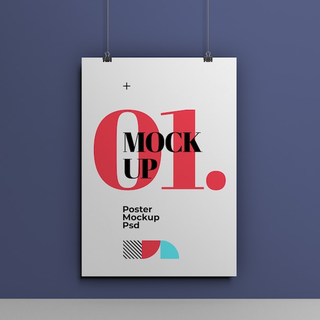 Hangende poster mockup