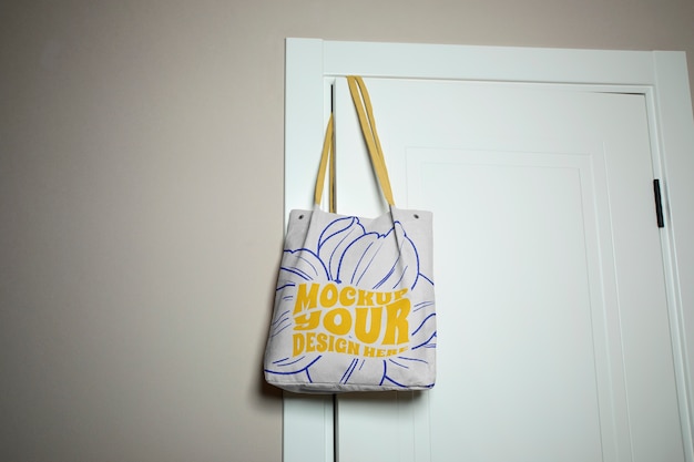PSD hanging bag mockup design
