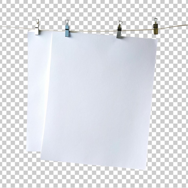 PSD hanging blank white poster