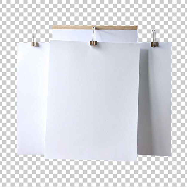 PSD hanging blank white poster