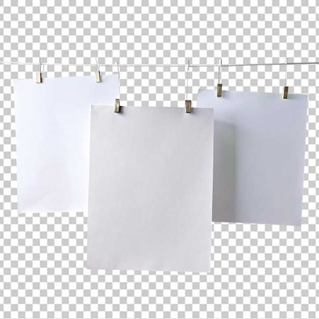 PSD hanging blank white poster