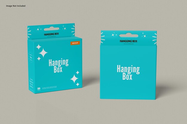 PSD hanging box mockup