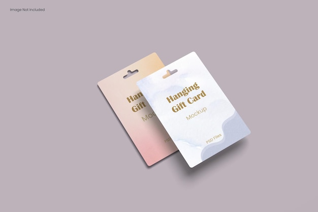 PSD hanging gift card mockup