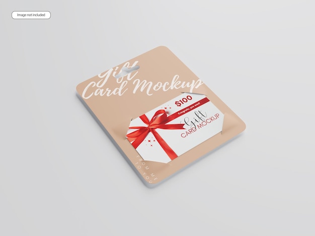 Mockup di carta regalo appesa