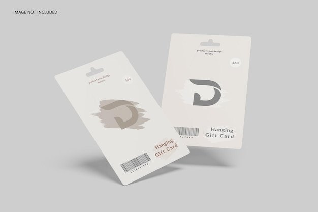 Mockup di carta regalo appesa