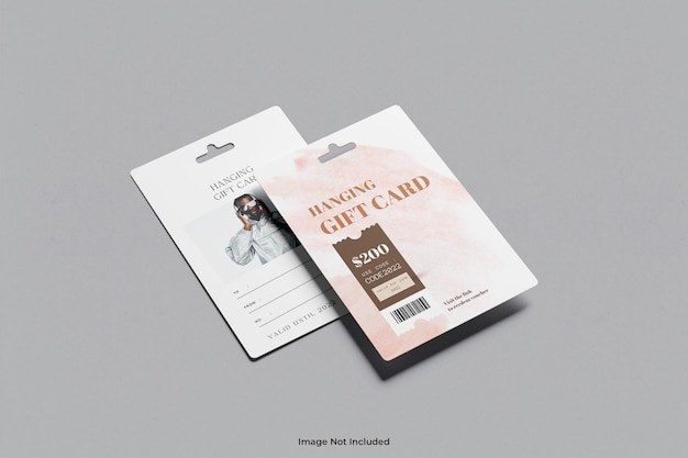 Hanging giftcard mockup