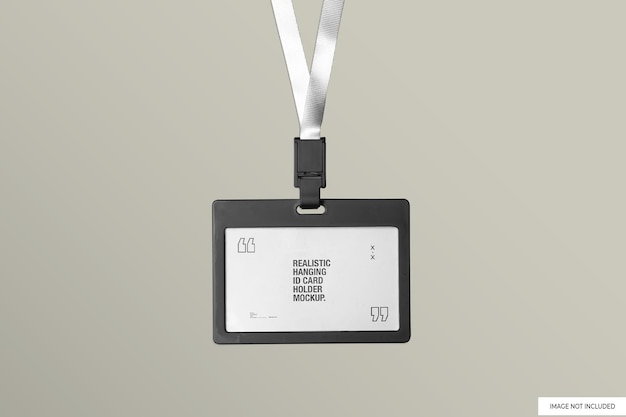 PSD hanging id card holder mockup