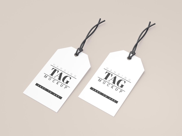 PSD hanging label price tag mockup