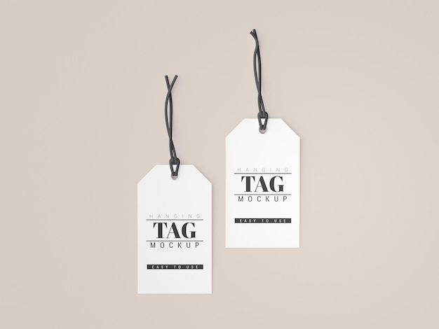 PSD hanging label price tag mockup