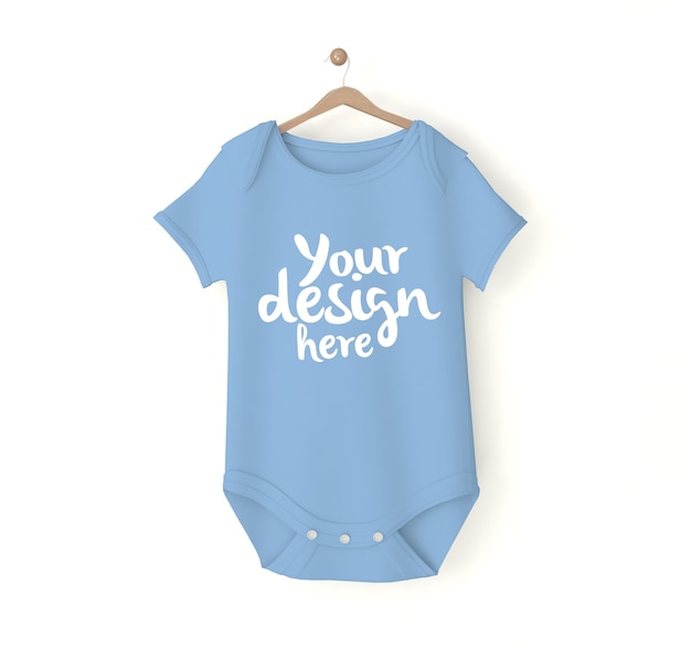 Hanging onesie mockup isolated