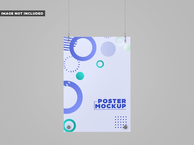 PSD hanging poster mockup