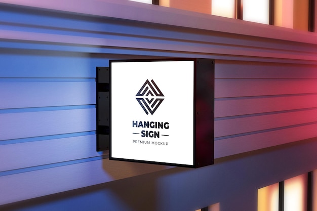 Hanging sign mockup