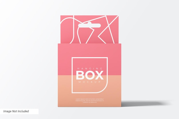 Hanging square box mockup