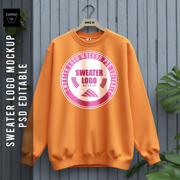 Hanging sweater logo mockup