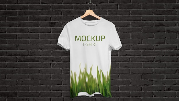 Hanging t-shirt mockup