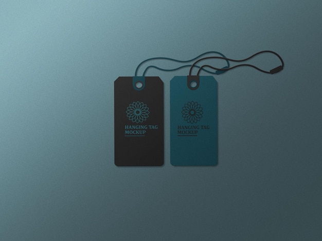 Hanging tag mockup template design