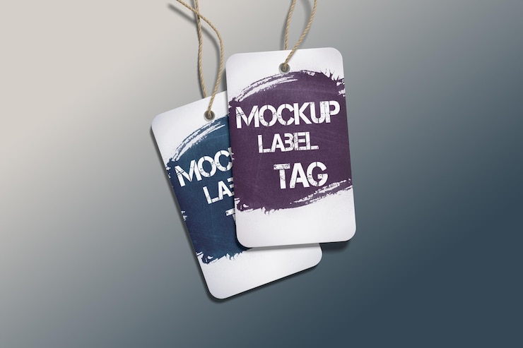 PSD hanging tag mockup