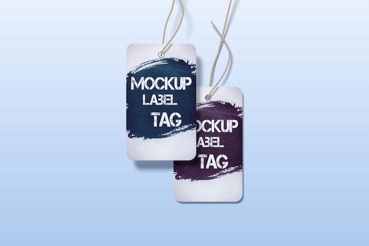 PSD hanging tag mockup