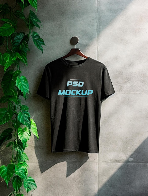 Hanging tshirt mockup design