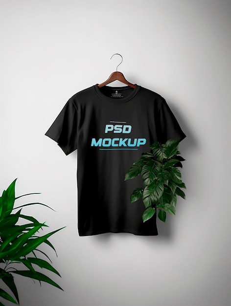 PSD mockup di t-shirt da appendere