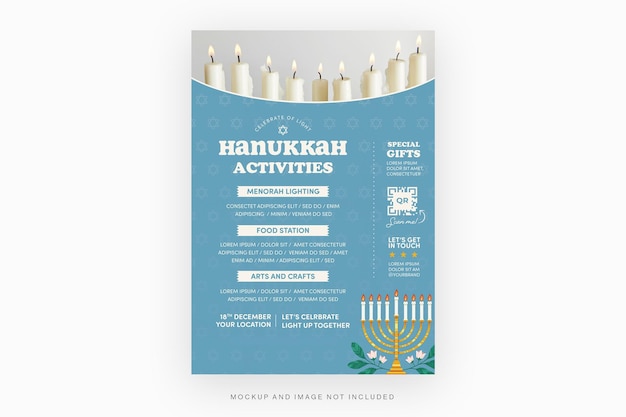 PSD psd의 hanukkah 활동 이벤트 전단지 템플릿