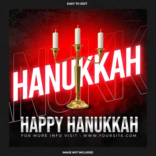 Hanukkah flyer template