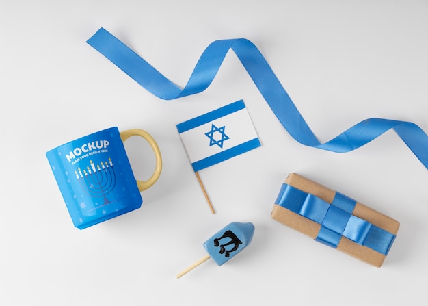 PSD hanukkah merchandising mockup design