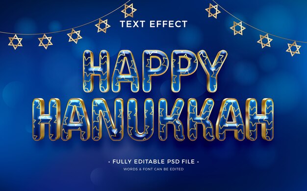 PSD hanukkah-teksteffect