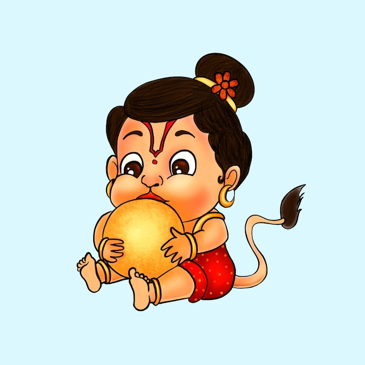 PSD hanumangodillustrationindian