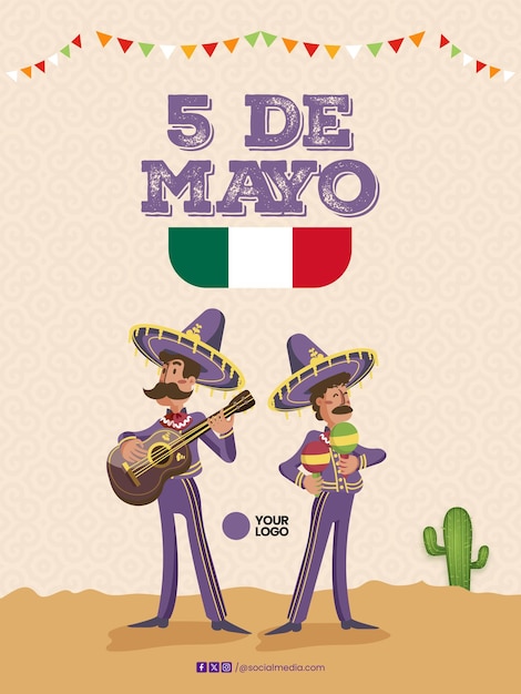 happy 5 de mayo celebration with mariachi musicians