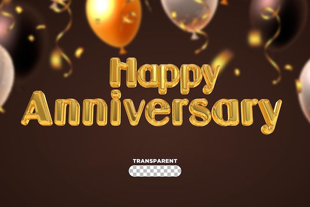 Happy anniversary 3d render