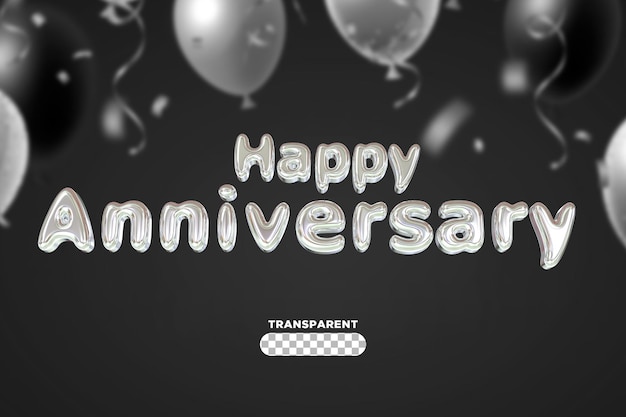 Felice anniversario rendering 3d