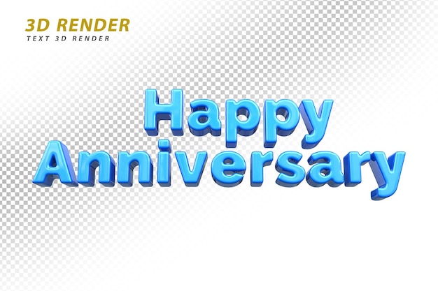 Happy anniversary 3d text