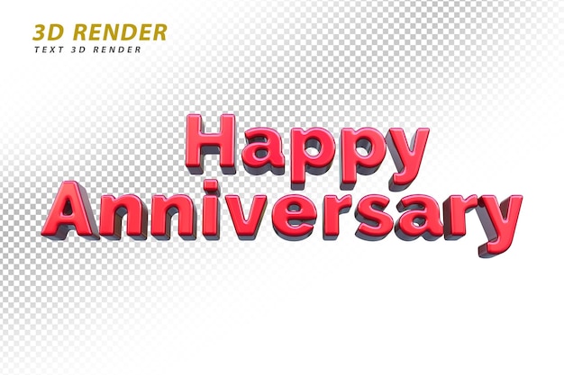 PSD happy anniversary 3d text