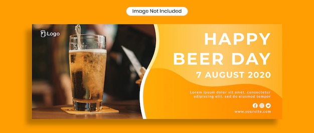 PSD happy beer day facebook cover