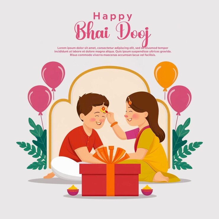 PSD happy bhai dooj indian festival celebration poster design