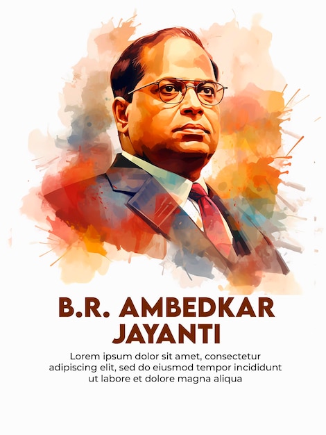 Happy bhimrao ambedkar jayanti social media post design template