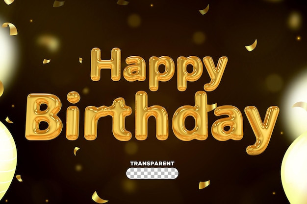 PSD buon compleanno rendering 3d