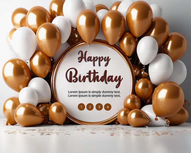 Happy birthday background free psd design template