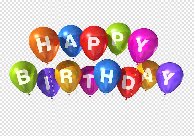 PSD 생일 축하 풍선