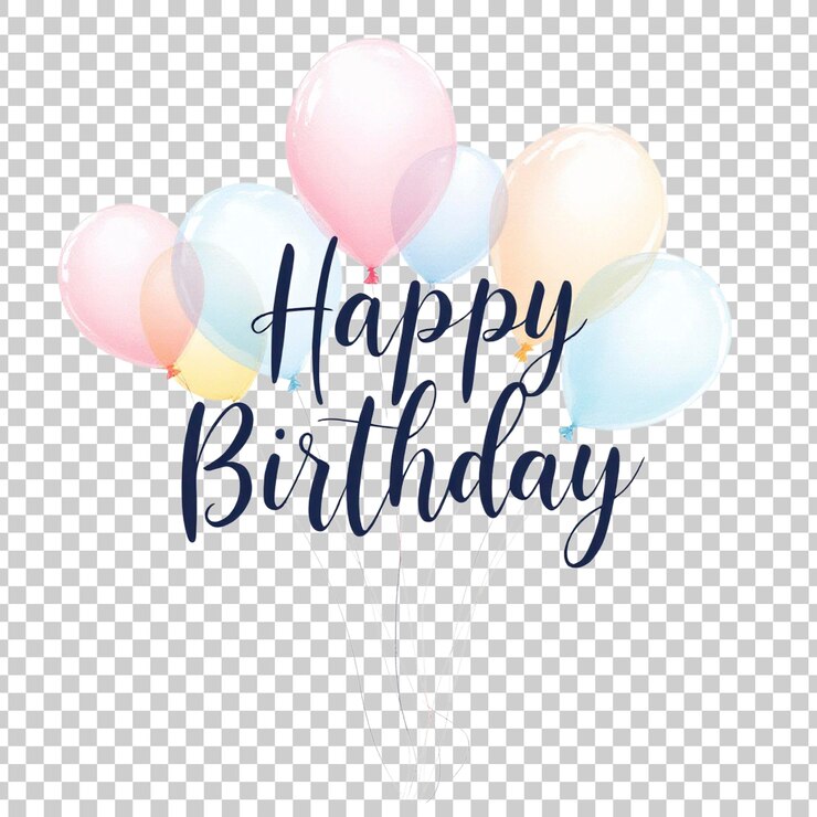 PSD 생일 축하 풍선