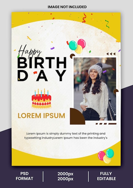 happy birthday flyer template for celebration