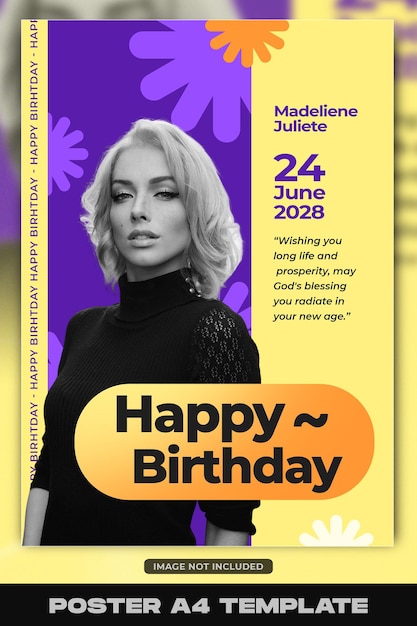Happy Birthday flyer template