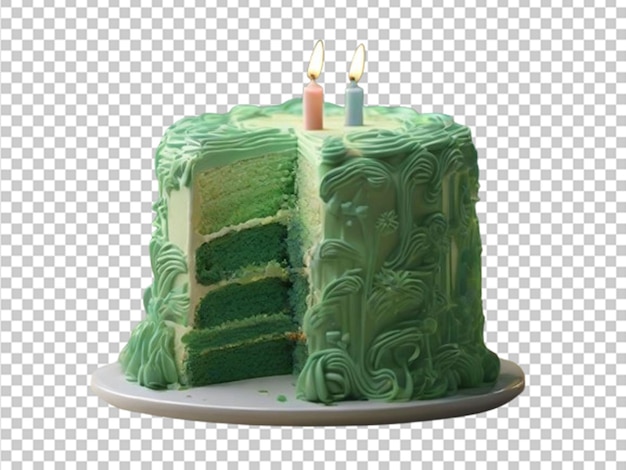 Happy birthday green cake