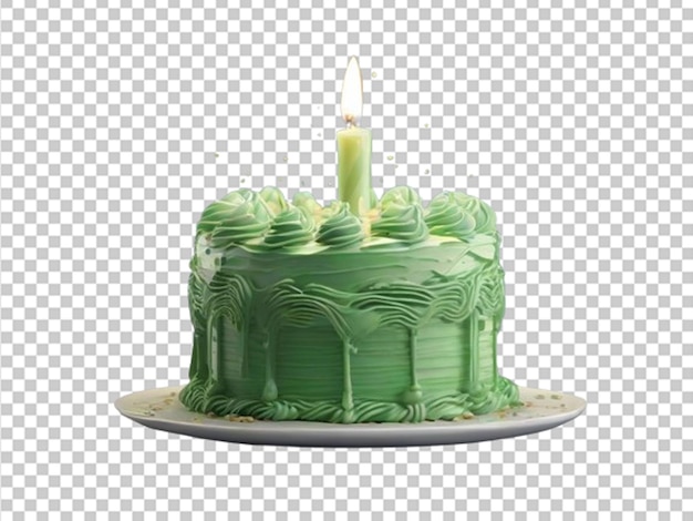 PSD happy birthday green cake