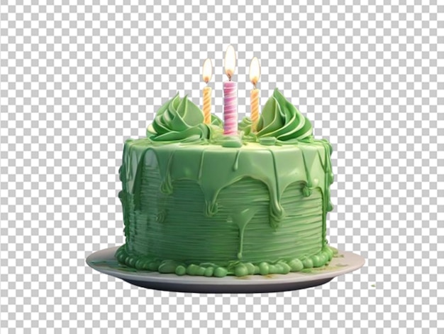 Happy birthday green cake